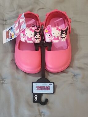 Hello Kitty Bright Pink Kids Clog Sandals with Character Charms